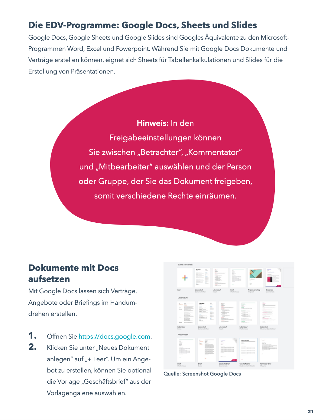 Leitfaden für die Nutzung von Google Workspace